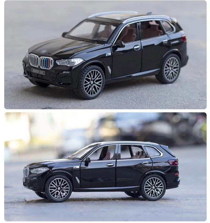 1/32 Legierung Druckguss X5 SUV Modell Spielzeug Auto Simulation Sound Licht Ziehen Tür Öffnen Spielzeug Fahrzeug Für Kinder