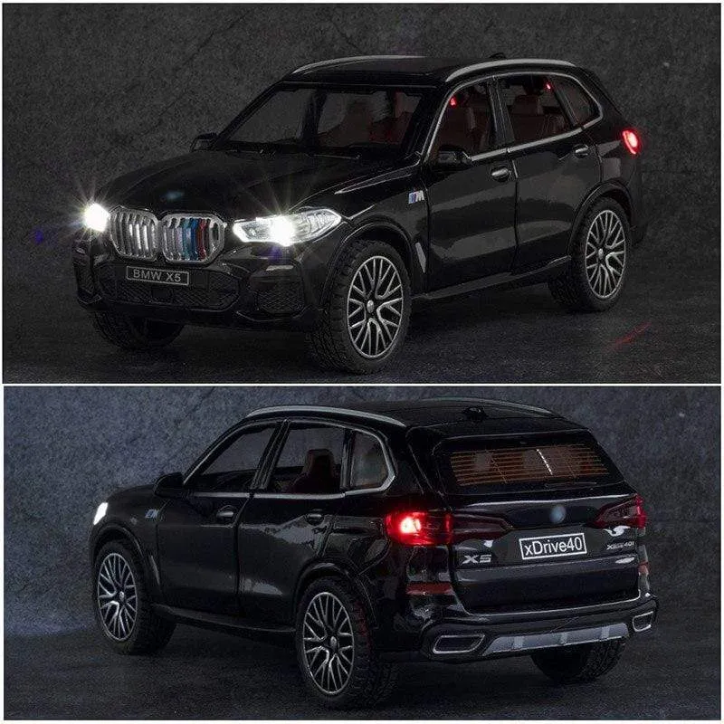 1/32 Legierung Druckguss X5 SUV Modell Spielzeug Auto Simulation Sound Licht Ziehen Tür Öffnen Spielzeug Fahrzeug Für Kinder