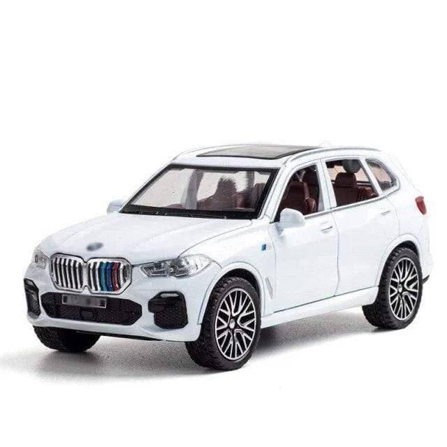 1/32 Legierung Druckguss X5 SUV Modell Spielzeug Auto Simulation Sound Licht Ziehen Tür Öffnen Spielzeug Fahrzeug Für Kinder
