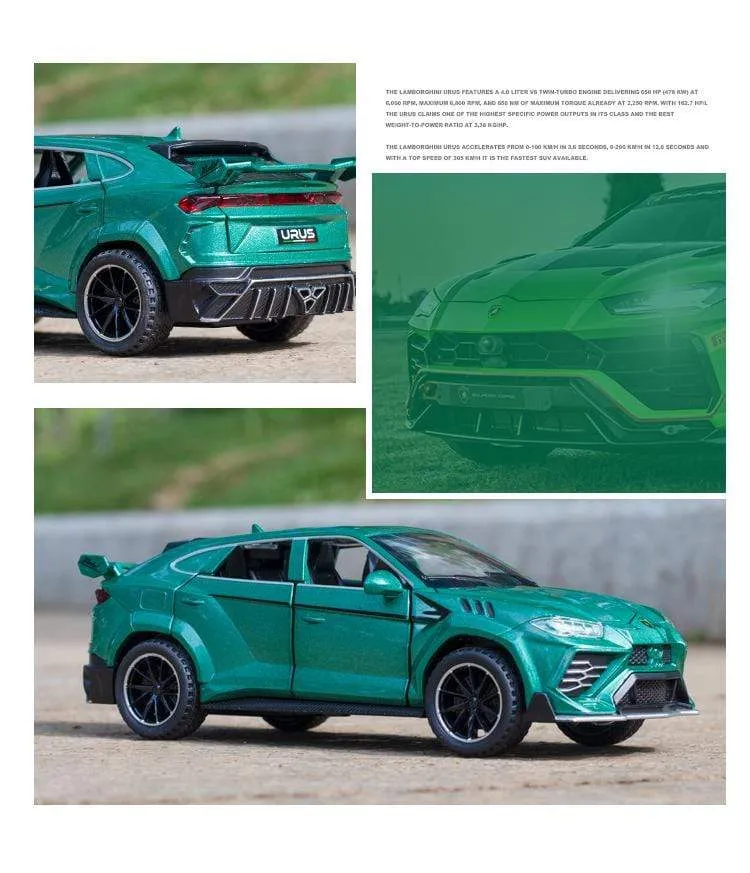 1:32 Legierung Automodell Lux Lamborghini-Urus Coupe SUV Druckguss Metall Fahrzeug Display Geschenke Geburtstag für Kinder Weihnachtsspielzeug