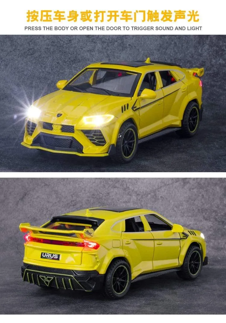 1:32 Legierung Automodell Lux Lamborghini-Urus Coupe SUV Druckguss Metall Fahrzeug Display Geschenke Geburtstag für Kinder Weihnachtsspielzeug