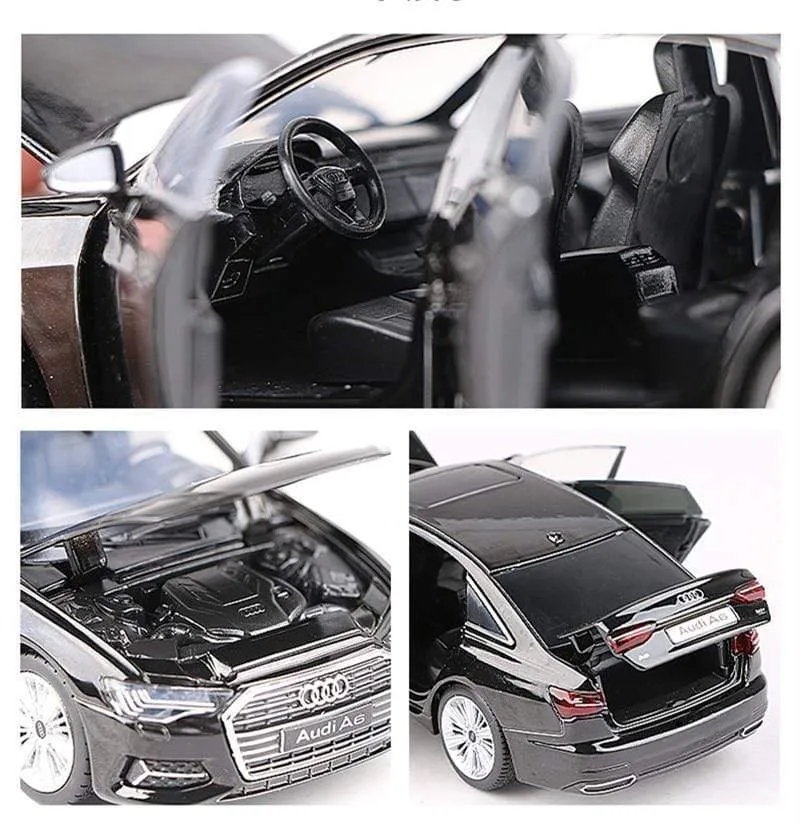1:32 AUDI A6 Automodell aus Legierung Druckguss & Spielzeugfahrzeuge Metallspielzeugautomodell Hohe Simulation Sound Light Collection Kindergeschenk
