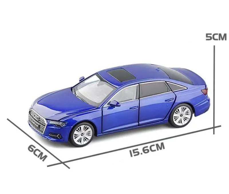 1:32 AUDI A6 Automodell aus Legierung Druckguss & Spielzeugfahrzeuge Metallspielzeugautomodell Hohe Simulation Sound Light Collection Kindergeschenk