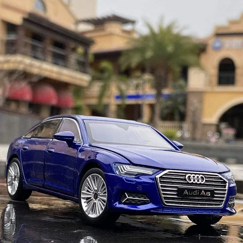 1:32 AUDI A6 Automodell aus Legierung Druckguss & Spielzeugfahrzeuge Metallspielzeugautomodell Hohe Simulation Sound Light Collection Kindergeschenk