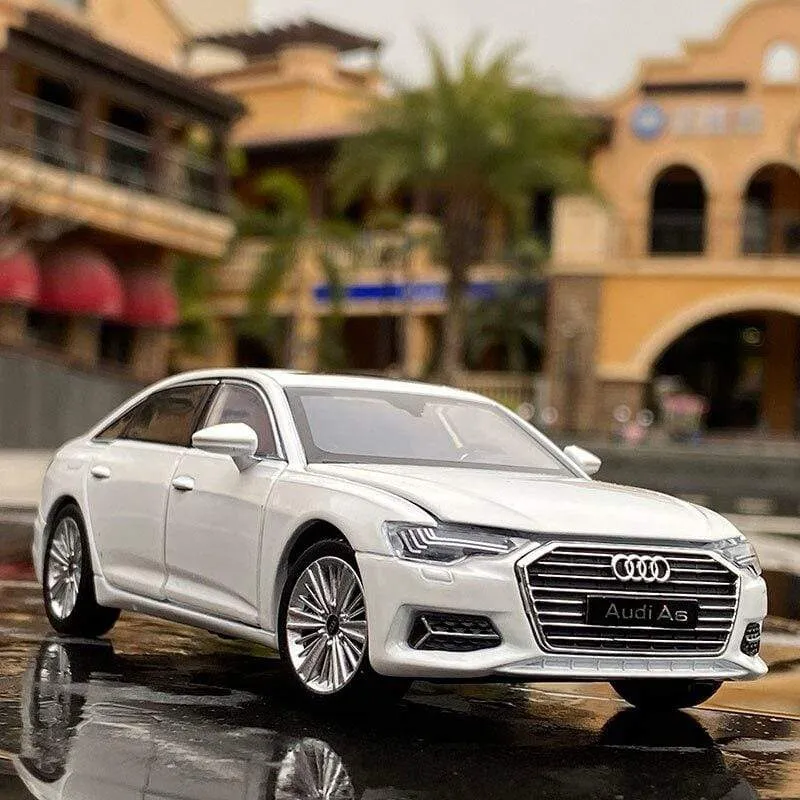 1:32 AUDI A6 Automodell aus Legierung Druckguss & Spielzeugfahrzeuge Metallspielzeugautomodell Hohe Simulation Sound Light Collection Kindergeschenk