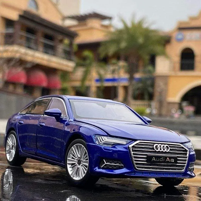 1:32 AUDI A6 Automodell aus Legierung Druckguss & Spielzeugfahrzeuge Metallspielzeugautomodell Hohe Simulation Sound Light Collection Kindergeschenk