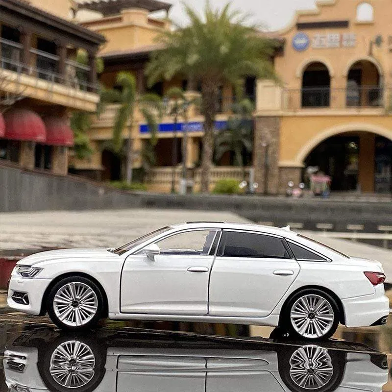 1:32 AUDI A6 Automodell aus Legierung Druckguss & Spielzeugfahrzeuge Metallspielzeugautomodell Hohe Simulation Sound Light Collection Kindergeschenk