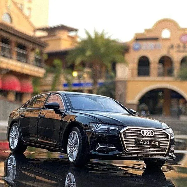 1:32 AUDI A6 Automodell aus Legierung Druckguss & Spielzeugfahrzeuge Metallspielzeugautomodell Hohe Simulation Sound Light Collection Kindergeschenk