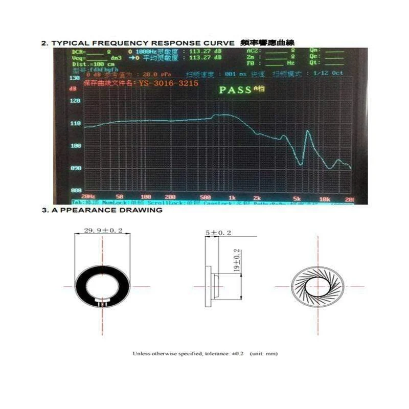 30 mm Kopfhörer-Lautsprecher mit Abdeckung, 32 Ohm, 113 dB, Headset-Treiber für Kopfhörer, DIY, 2 Stück