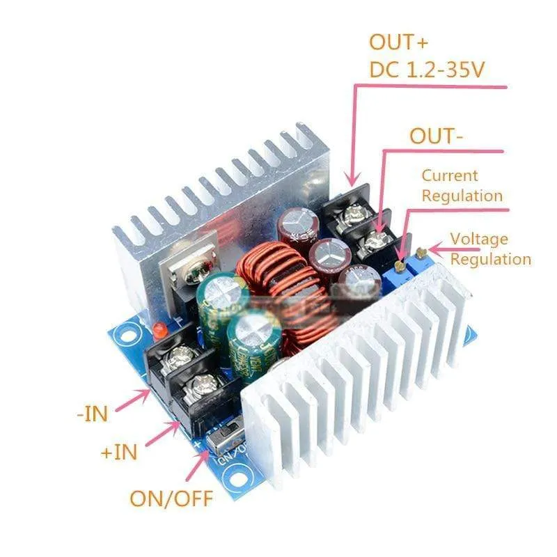 300W 20A DC-DC-Abwärtswandler Abwärtsmodul Konstantstrom LED-Treiber Power Abwärtsspannungsmodul Elektrolytkondensator