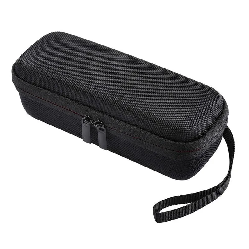 Tragbare kabellose Bluetooth-Lautsprecherhülle aus EVA für Anker SoundCore 2 mit zwei Netzfächern für Audiokabel, Reisetasche – Schwarz