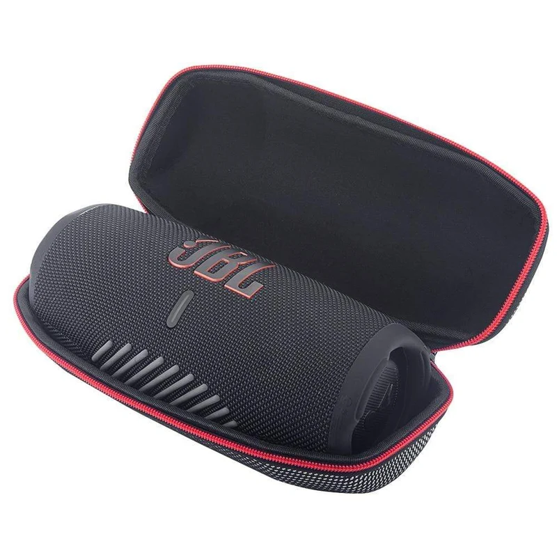 ZOPRORE EVA Hard Carrying Travel Case für JBL Charge 5 Charge5 Wasserdichter kabelloser Bluetooth-Lautsprecher (Schwarz + Gitter)