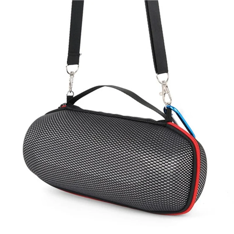 ZOPRORE EVA Hard Carrying Travel Case für JBL Charge 5 Charge5 Wasserdichter kabelloser Bluetooth-Lautsprecher (Schwarz + Gitter)