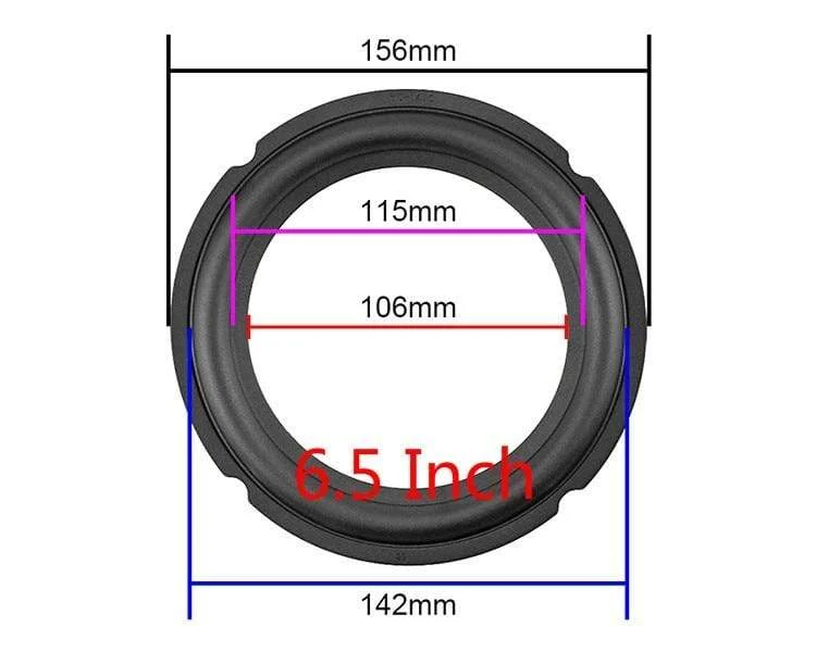 GHXAMP Lautsprecher Gummikante 4 Zoll 5 Zoll 6.5 Zoll 8 Zoll Kerbe Surround Faltring Reparatur Audio Lautsprecher Gummiaufhängung Teil DIY