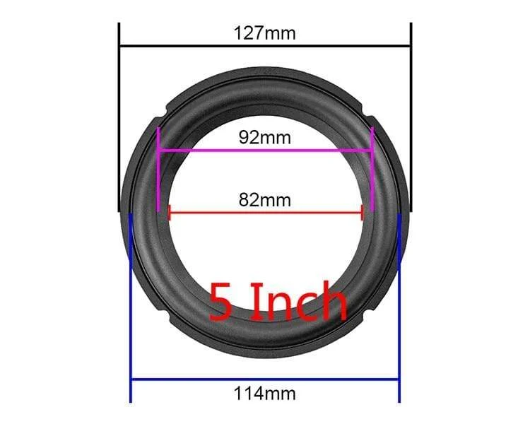 GHXAMP Lautsprecher Gummikante 4 Zoll 5 Zoll 6.5 Zoll 8 Zoll Kerbe Surround Faltring Reparatur Audio Lautsprecher Gummiaufhängung Teil DIY
