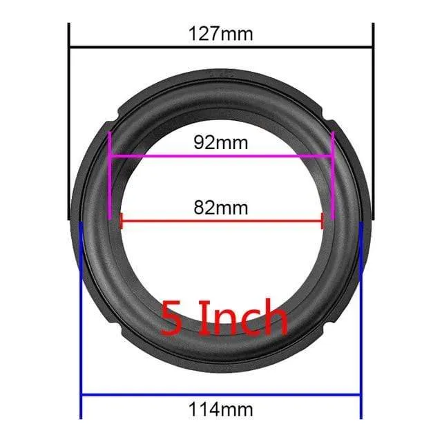 GHXAMP Lautsprecher Gummikante 4 Zoll 5 Zoll 6.5 Zoll 8 Zoll Kerbe Surround Faltring Reparatur Audio Lautsprecher Gummiaufhängung Teil DIY