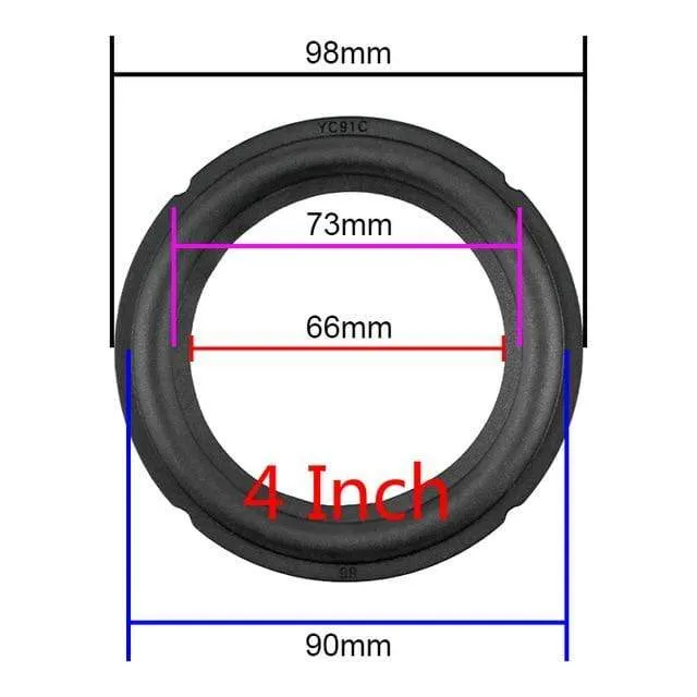 GHXAMP Lautsprecher Gummikante 4 Zoll 5 Zoll 6.5 Zoll 8 Zoll Kerbe Surround Faltring Reparatur Audio Lautsprecher Gummiaufhängung Teil DIY