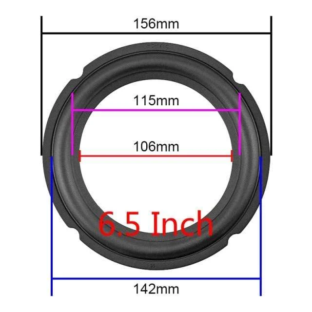 GHXAMP Lautsprecher Gummikante 4 Zoll 5 Zoll 6.5 Zoll 8 Zoll Kerbe Surround Faltring Reparatur Audio Lautsprecher Gummiaufhängung Teil DIY
