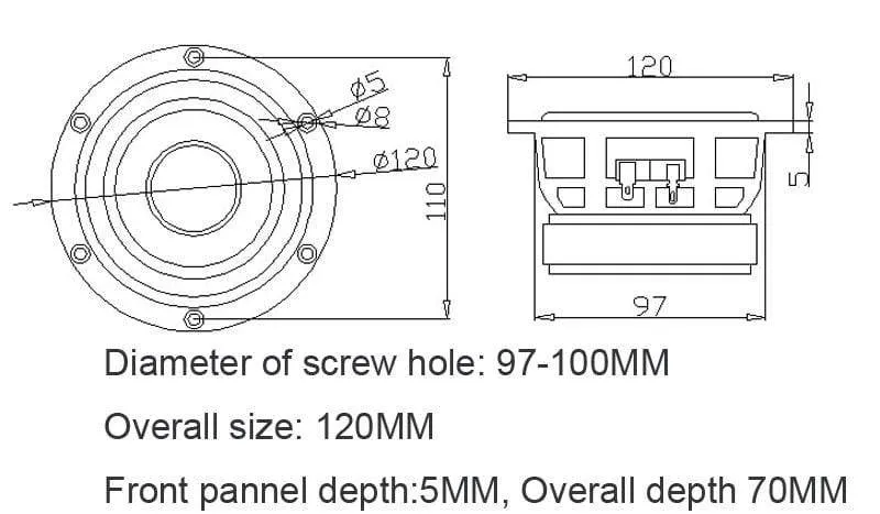 1 STÜCK Audio Labs Top End 4 Zoll Aluminiumgussrahmen Basstreiber Tieftöner Subwoofer Wandler Lautsprecher Reparatur Ersatzteile