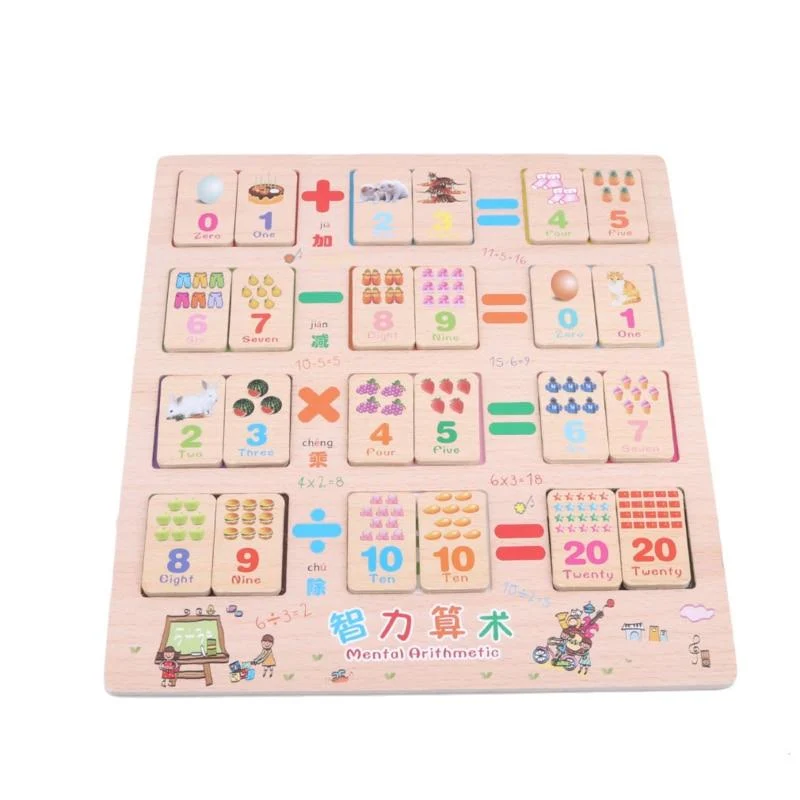 1Set Holz Montessori Hundred Board Math 1 bis 100 fortlaufende Zahlen zählen Spielzeug Montessori Pädagogisches Holzspielzeug für Kinder