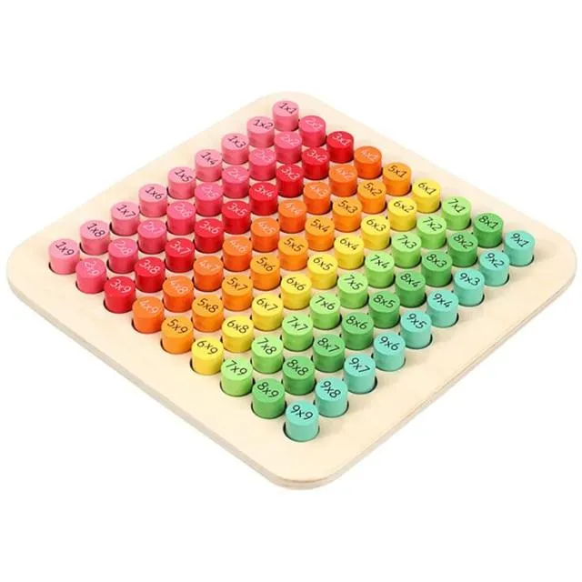 1Set Holz Montessori Hundred Board Math 1 bis 100 fortlaufende Zahlen zählen Spielzeug Montessori Pädagogisches Holzspielzeug für Kinder