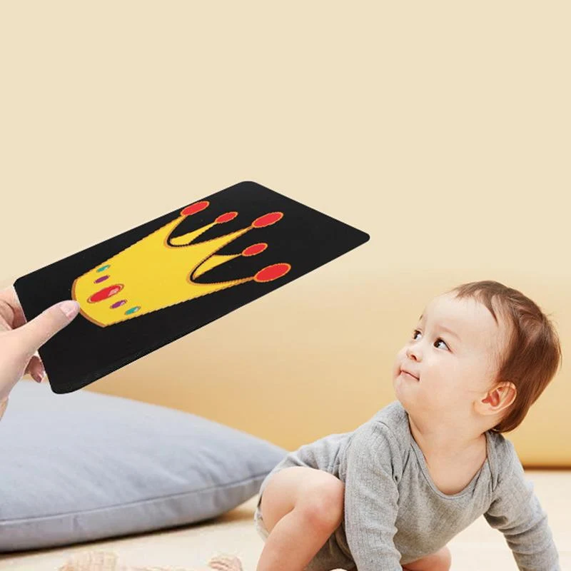 Montessori Baby Visuelle Stimulationskarte Spielzeug Schwarz Weiß Flash-Karten Hoher Kontrast Visuelle Stimulation Lernen