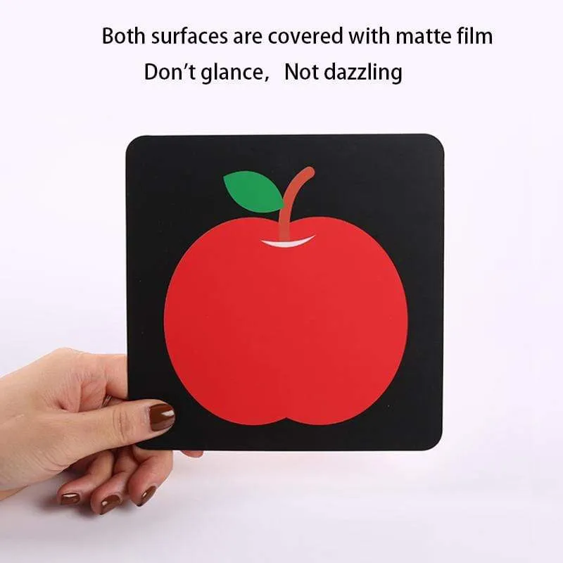 Montessori Baby Visuelle Stimulationskarte Spielzeug Schwarz Weiß Flash-Karten Hoher Kontrast Visuelle Stimulation Lernen