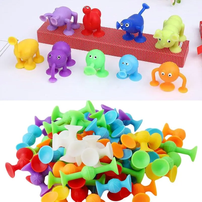 Vliesbeutelpackung Bösewicht Form Zusammengebauter Sauger Saugnapf Pädagogischer Baustein Spielzeug Mädchen & Junge Kinder Geschenke Spaß Spiel
