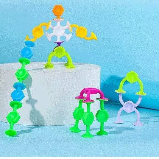 Vliesbeutelpackung Bösewicht Form Zusammengebauter Sauger Saugnapf Pädagogischer Baustein Spielzeug Mädchen & Junge Kinder Geschenke Spaß Spiel