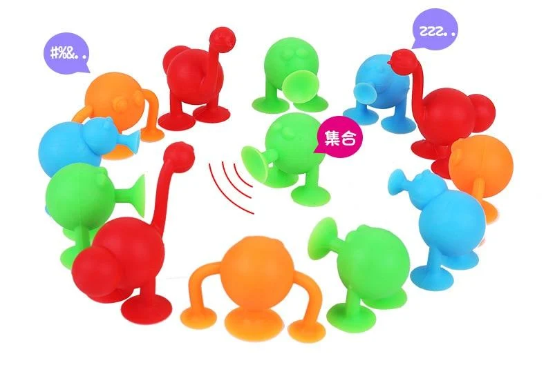 Vliesbeutelpackung Bösewicht Form Zusammengebauter Sauger Saugnapf Pädagogischer Baustein Spielzeug Mädchen & Junge Kinder Geschenke Spaß Spiel