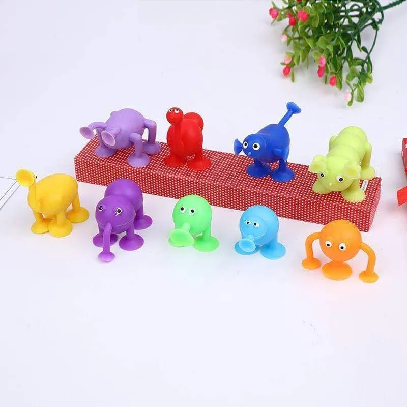 Vliesbeutelpackung Bösewicht Form Zusammengebauter Sauger Saugnapf Pädagogischer Baustein Spielzeug Mädchen & Junge Kinder Geschenke Spaß Spiel