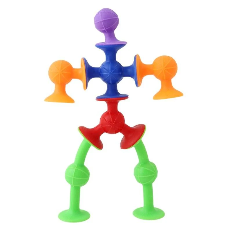Vliesbeutelpackung Bösewicht Form Zusammengebauter Sauger Saugnapf Pädagogischer Baustein Spielzeug Mädchen & Junge Kinder Geschenke Spaß Spiel