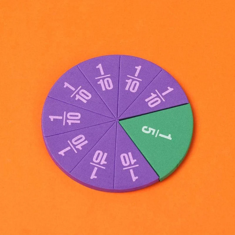 51Pcs EVA Runde Förmigen Fraktionen Instrument Montessori Mathematik Pädagogisches Spielzeug Mathematik Lernen Werkzeug Student Lehre Geschenke