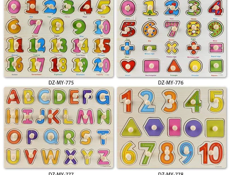 3D-Puzzles aus Holz, Lernspielzeug für Kinder, Alphabet, Tier, Obst, Transport, Gemüse, Form, frühes Lernspielzeug für Babys