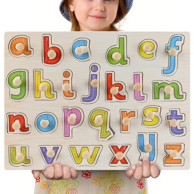 3D-Puzzles aus Holz, Lernspielzeug für Kinder, Alphabet, Tier, Obst, Transport, Gemüse, Form, frühes Lernspielzeug für Babys