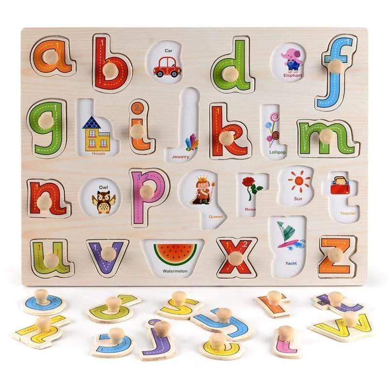 3D-Puzzles aus Holz, Lernspielzeug für Kinder, Alphabet, Tier, Obst, Transport, Gemüse, Form, frühes Lernspielzeug für Babys