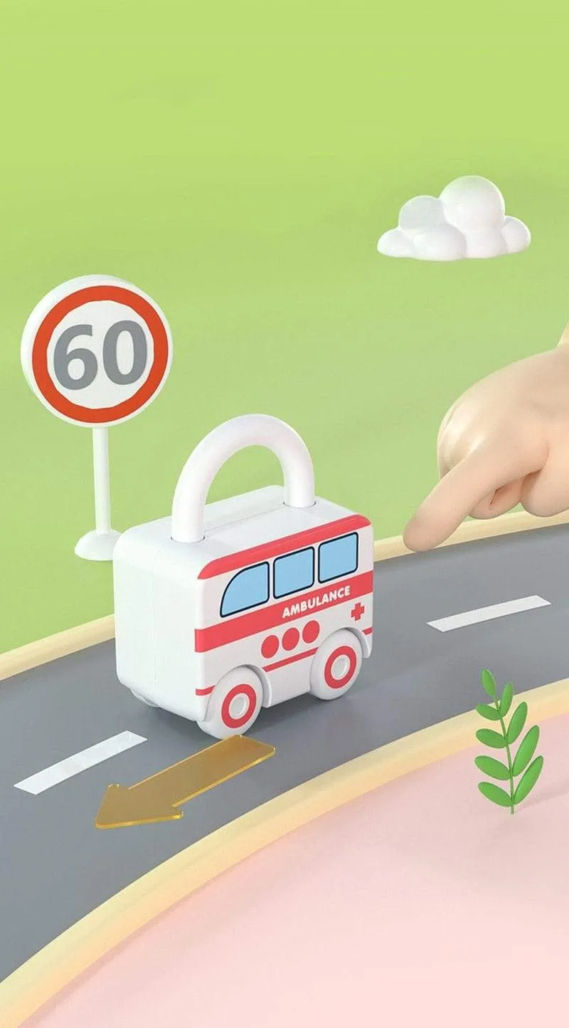 Kinder lernen Schlösser mit Schlüsseln Pädagogische Vorschulzahlen Zuordnen und Zählen Montessori Auto Spielzeug Lehrmittel Spielzeug Spiele
