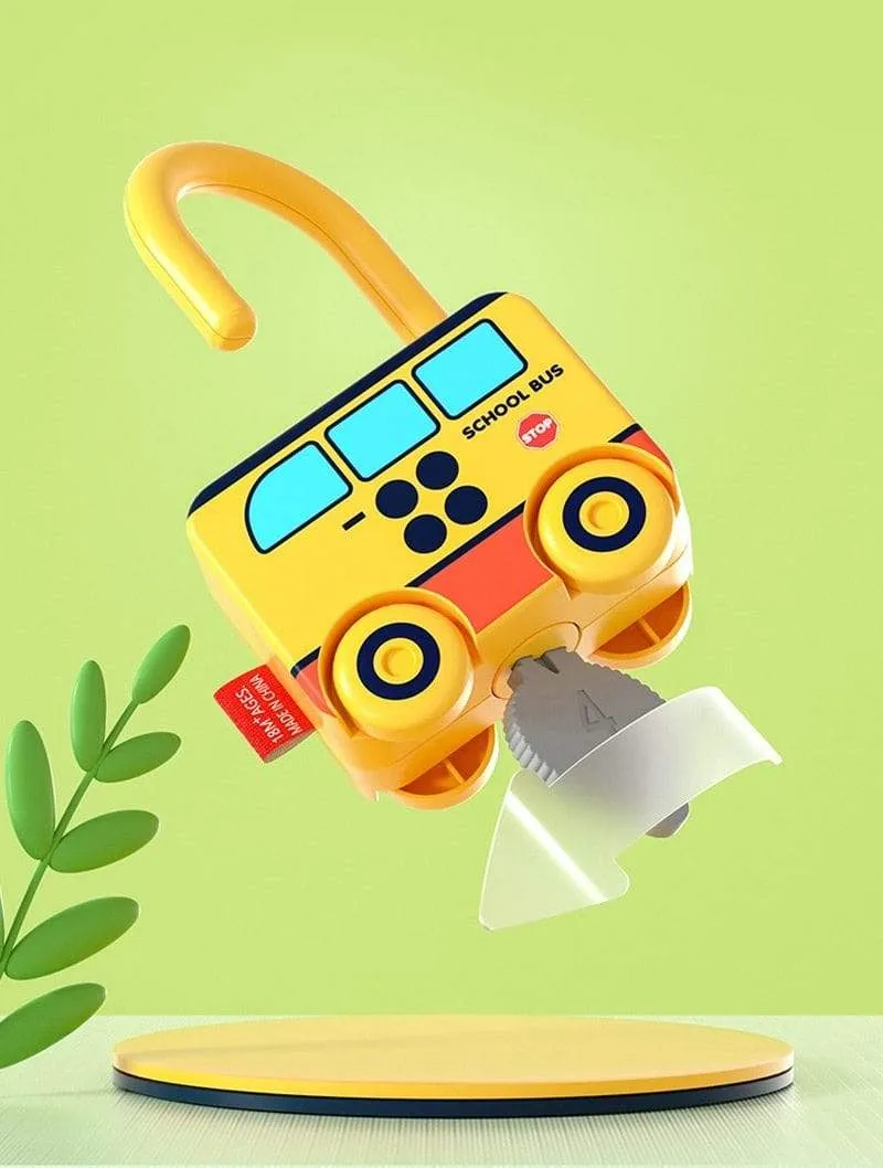Kinder lernen Schlösser mit Schlüsseln Pädagogische Vorschulzahlen Zuordnen und Zählen Montessori Auto Spielzeug Lehrmittel Spielzeug Spiele
