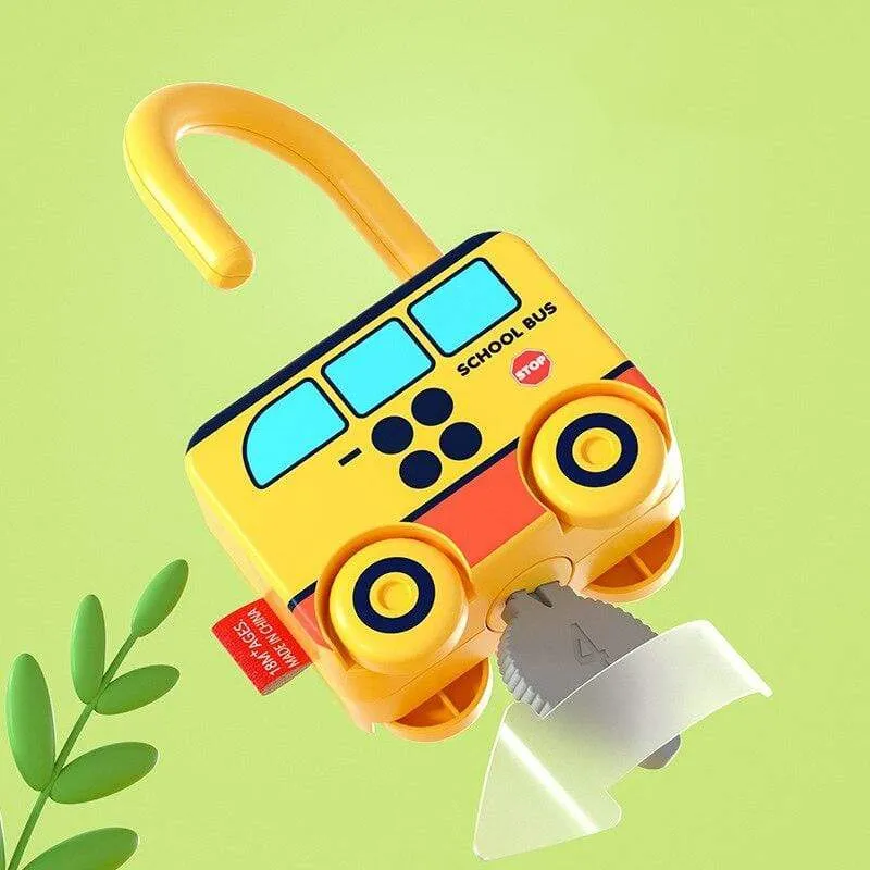 Kinder lernen Schlösser mit Schlüsseln Pädagogische Vorschulzahlen Zuordnen und Zählen Montessori Auto Spielzeug Lehrmittel Spielzeug Spiele