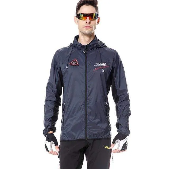 Ultraleichte Kapuzen Fahrradjacke Fahrrad Winddichter Mantel Rennrad MTB Radfahren Windmantel Langarm Kleidung Schnell trocknend Dünne Jacken