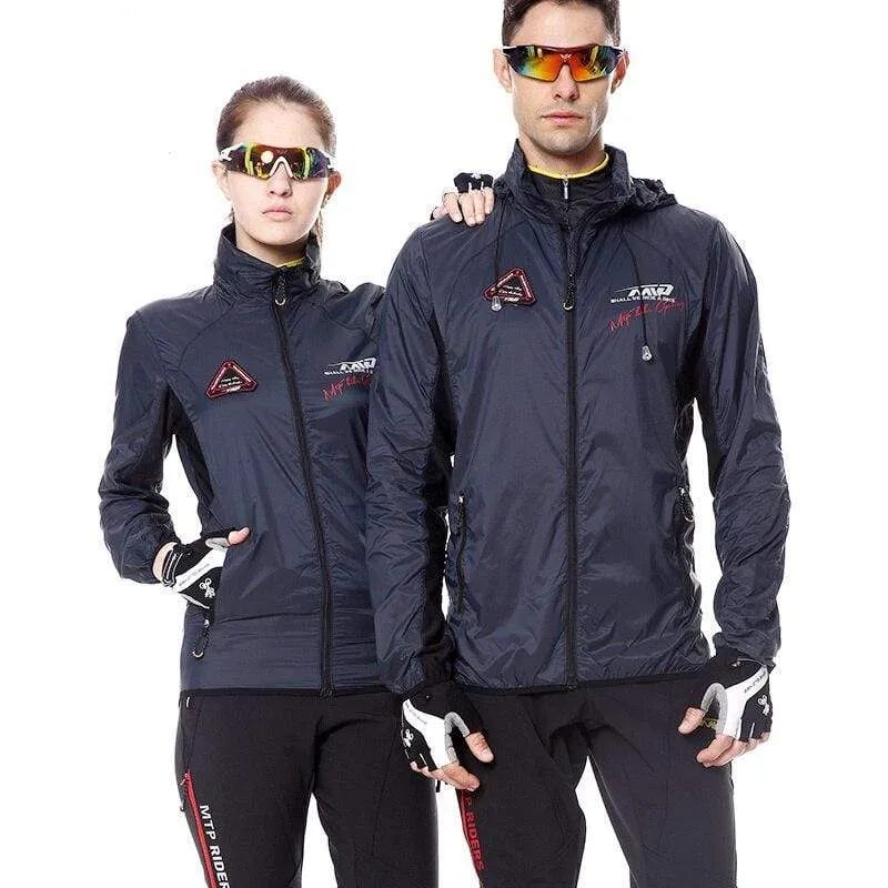 Ultraleichte Kapuzen Fahrradjacke Fahrrad Winddichter Mantel Rennrad MTB Radfahren Windmantel Langarm Kleidung Schnell trocknend Dünne Jacken