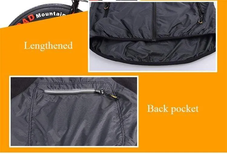 Ultraleichte Kapuzen Fahrradjacke Fahrrad Winddichter Mantel Rennrad MTB Radfahren Windmantel Langarm Kleidung Schnell trocknend Dünne Jacken