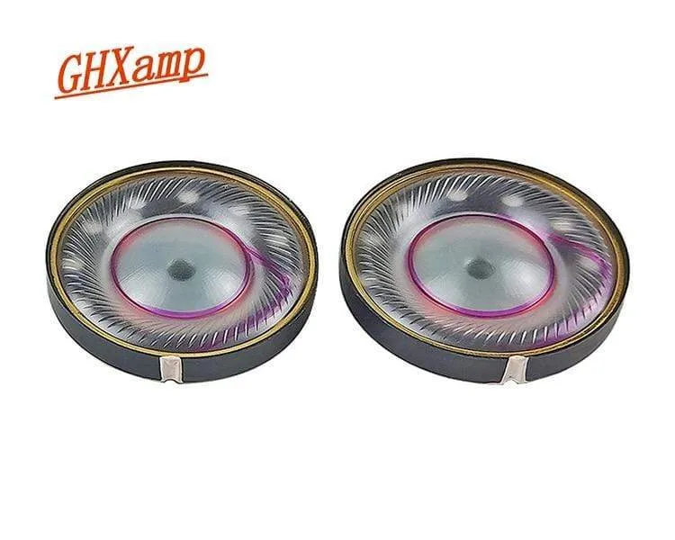 GHXAMP 40 mm Headset-Lautsprecher 32 Ohm HIFI-Kopfhörereinheit Vollbereichs-Subwoofer Drei Composite-Membran-Headset-Treiber 2 Stück