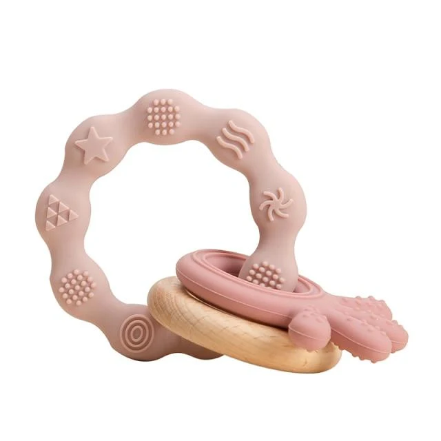 Baby Silikon Beißringe Nagetier Zahnen Ring Neugeborenen Baby Rassel Armband Spielzeug Lebensmittelqualität Baby Armband Pflege Zahnen Spielzeug
