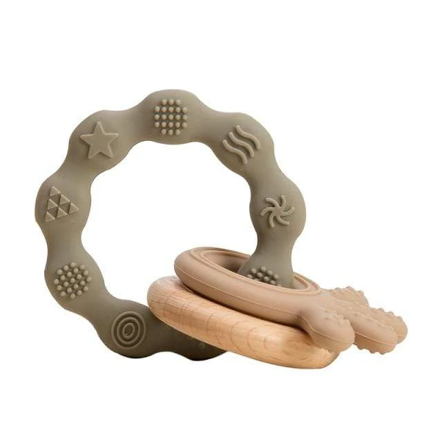 Baby Silikon Beißringe Nagetier Zahnen Ring Neugeborenen Baby Rassel Armband Spielzeug Lebensmittelqualität Baby Armband Pflege Zahnen Spielzeug