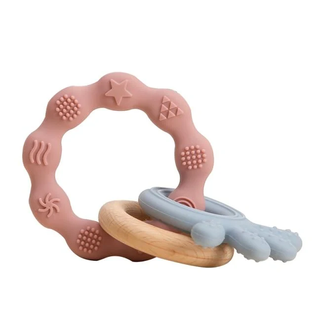 Baby Silikon Beißringe Nagetier Zahnen Ring Neugeborenen Baby Rassel Armband Spielzeug Lebensmittelqualität Baby Armband Pflege Zahnen Spielzeug