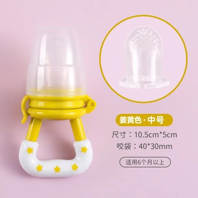Schnullerclips Säuglingsbaby Beißring Gemüse Obst Kinderkrankheiten Spielzeug Ring Kaubare Schnuller Saugen Daumen Kinderkrankheiten Pflege Baby