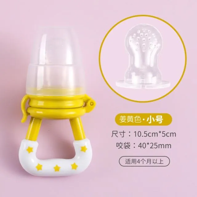 Schnullerclips Säuglingsbaby Beißring Gemüse Obst Kinderkrankheiten Spielzeug Ring Kaubare Schnuller Saugen Daumen Kinderkrankheiten Pflege Baby