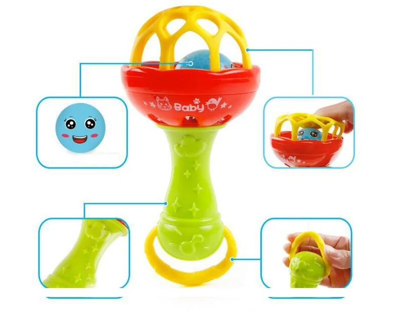 Rassel Beißring Spielzeug für Babys pädagogische Baby Spiele Rassel Spielzeug Beißring für Zähne Neugeborene Baby Rasseln Spielzeug 0 12 Monate