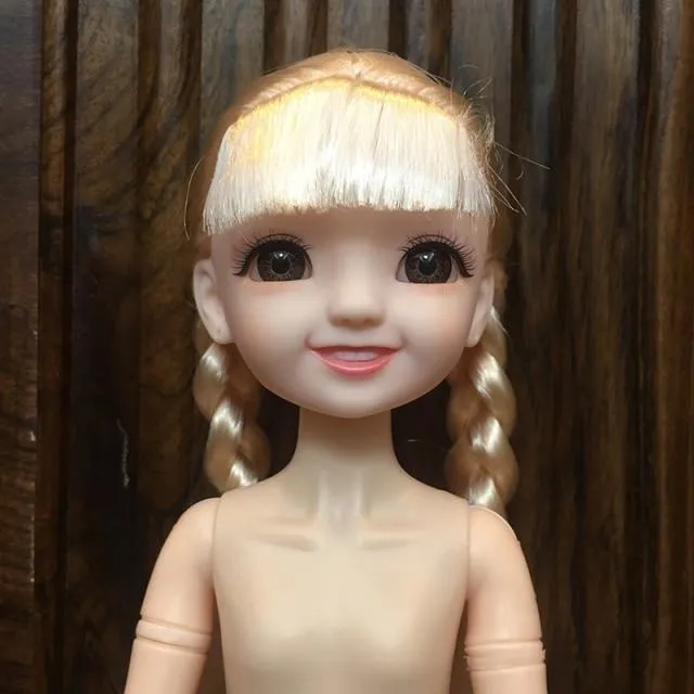 30CM 1/6 BJD Puppe 11 Gelenke Mehrfarbige Haare 3D Große Augen Mode Nettes Lächeln Nackte Weibliche Puppe DIY Kinder Spielzeug für Mädchen Weihnachten Geschenk